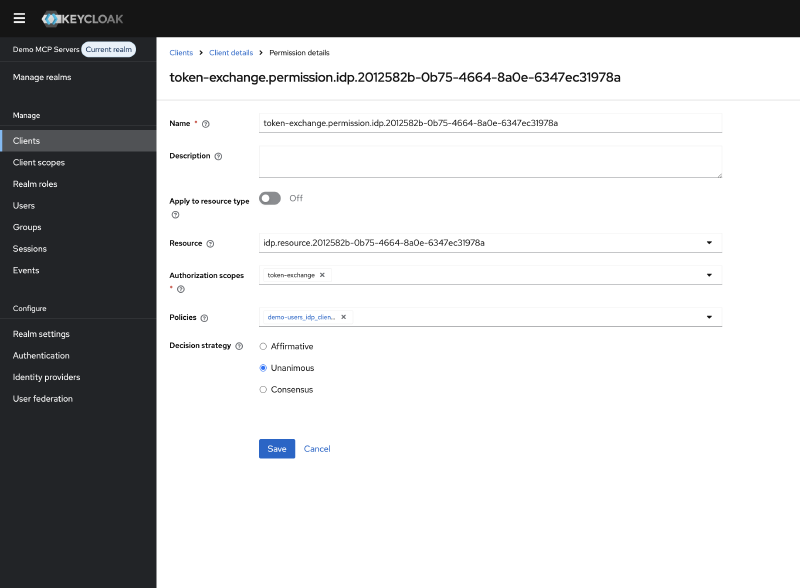 Identity Provider Permission Details